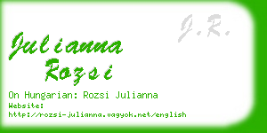 julianna rozsi business card